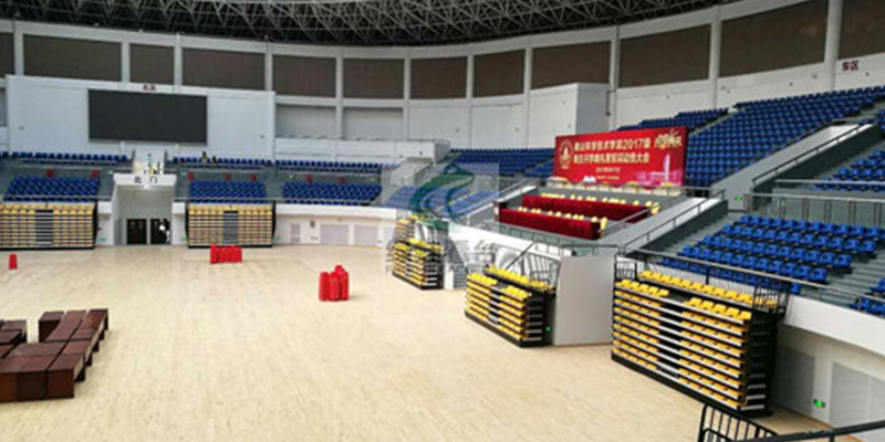 佛山科技學(xué)院再啟航，綠蛙伸縮看臺保駕護航！